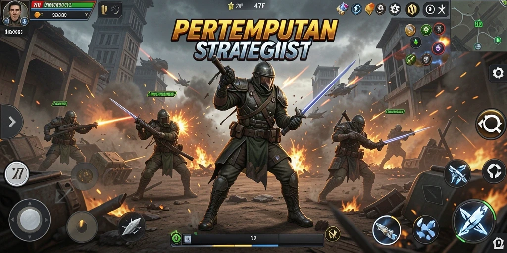 Tampilan gameplay strategis yang mendebarkan di 47F.