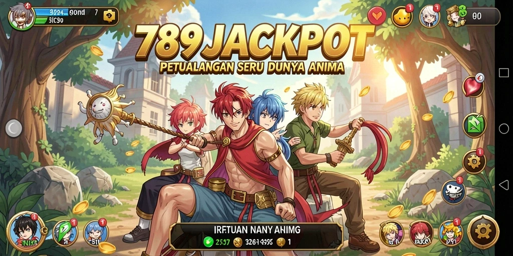 Tampilan gameplay seru dalam dunia Anime di 789JACKPOT.