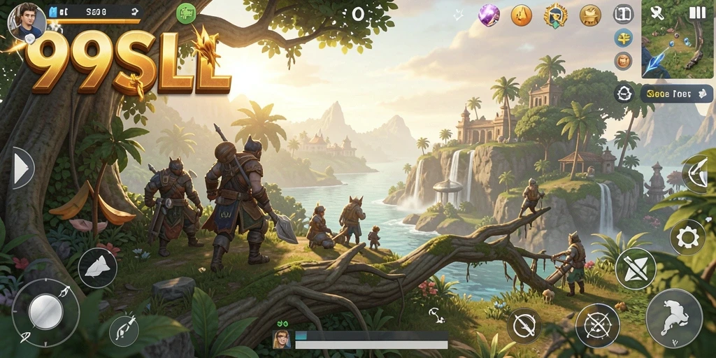 Screenshot menampilkan gameplay epik di dunia terbuka 99SLL.