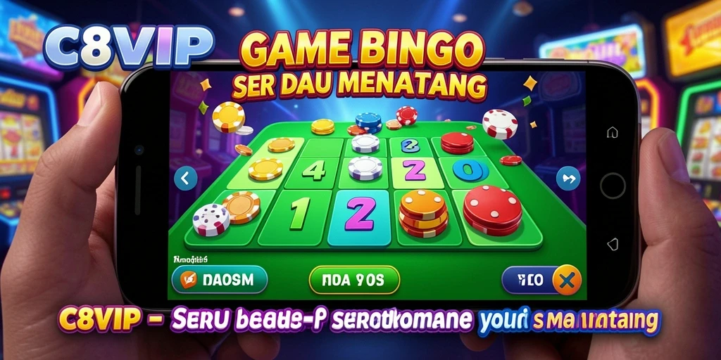 Screenshot utama C8VIP menampilkan gameplay seru permainan Bingo.