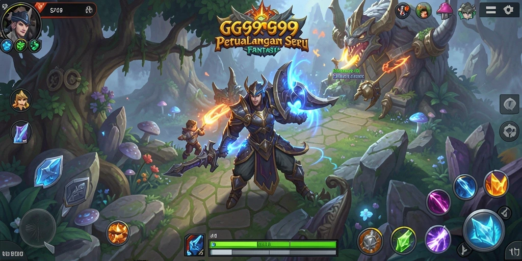 Tampilan gameplay GG99 dengan aksi petualangan yang mendebarkan.