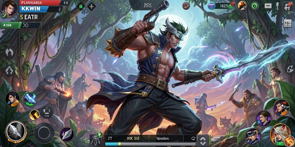 Tampilan gameplay seru dalam aksi pertarungan ARPG.