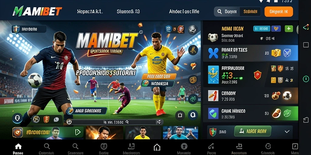 Tampilan screenshot MAMIBET yang menampilkan fitur taruhan olahraga.