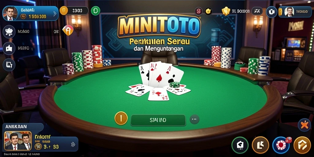 Tampilan gameplay poker yang seru dan menantang di MINITOTO.