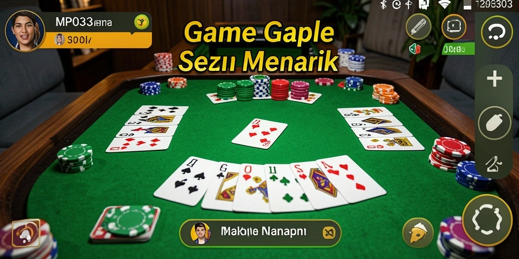 Gameplay seru Gaple di MPO303 dengan desain kartu yang menarik.
